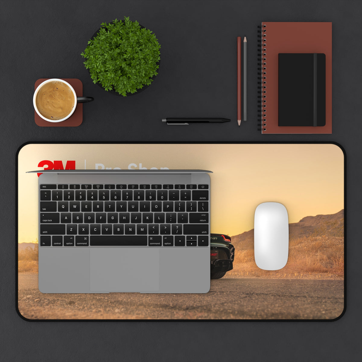 Green Supercar Roadscape Desk Mat | 3M Pro Shop