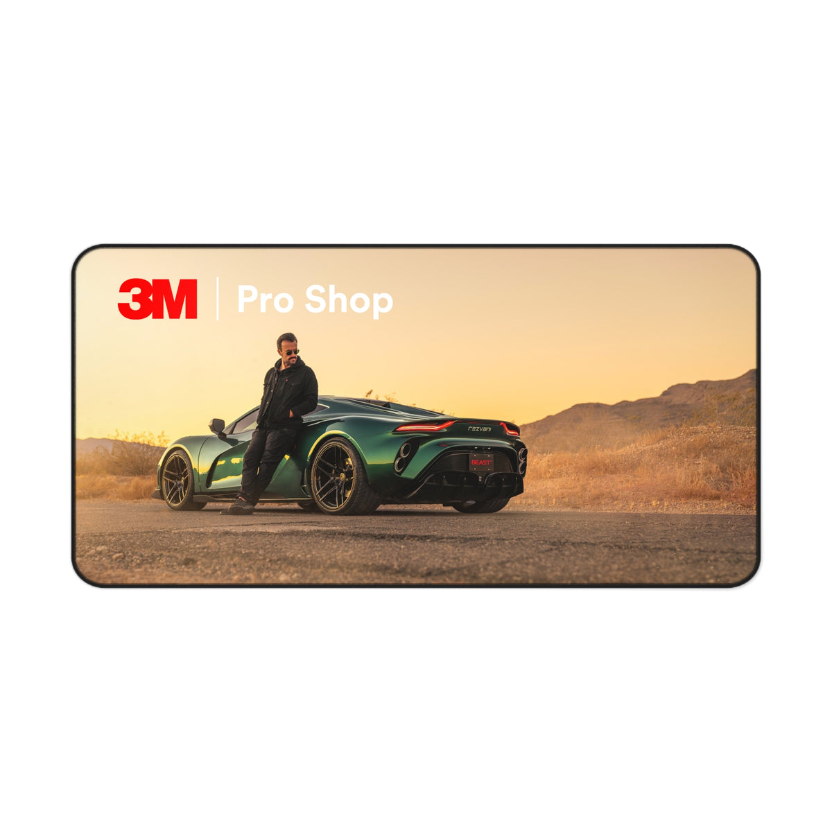 Green Supercar Roadscape Desk Mat | 3M Pro Shop