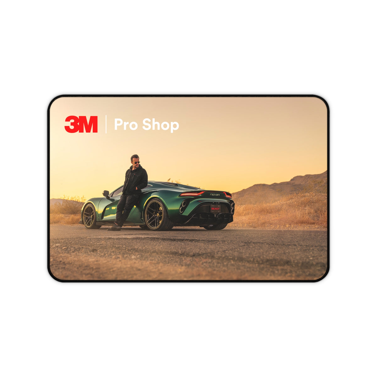 Green Supercar Roadscape Desk Mat | 3M Pro Shop